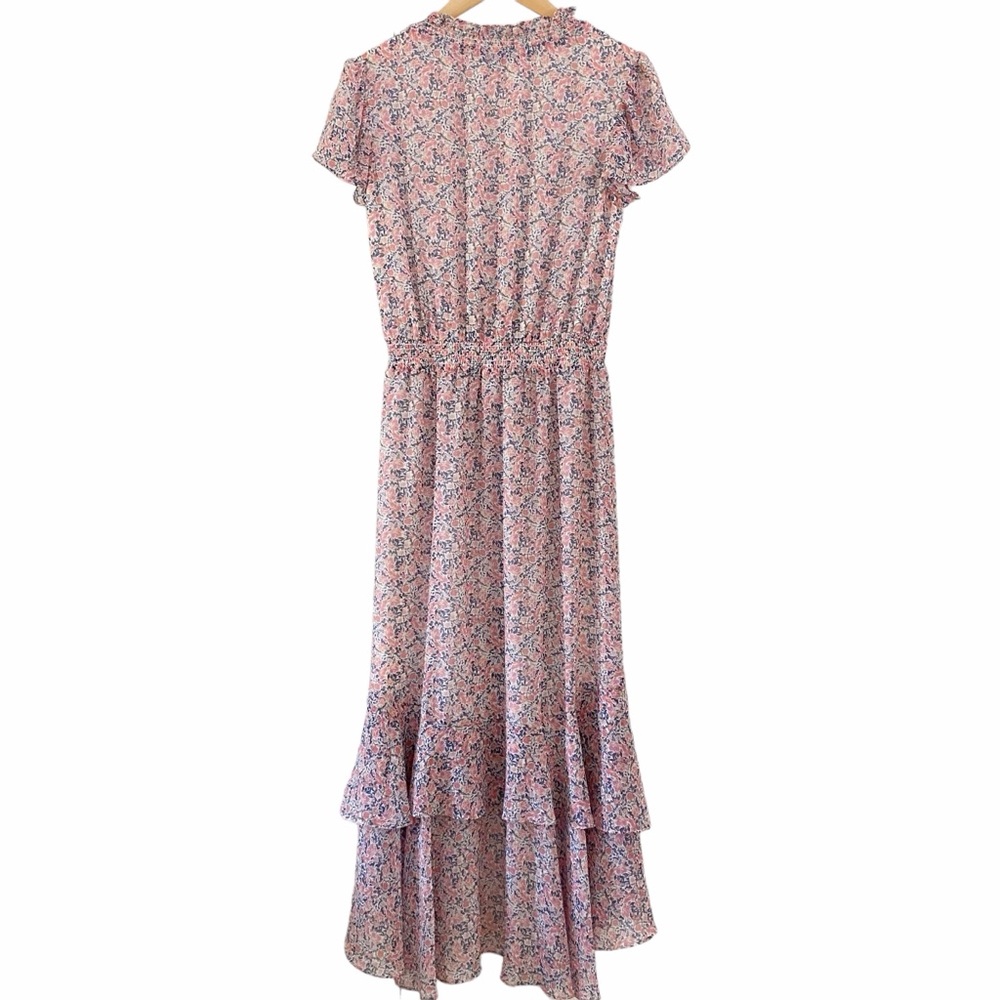 1.State Dress Sunwashed Floral Print High Low Pink Blue Women’s Size Small - Picture 8 of 10